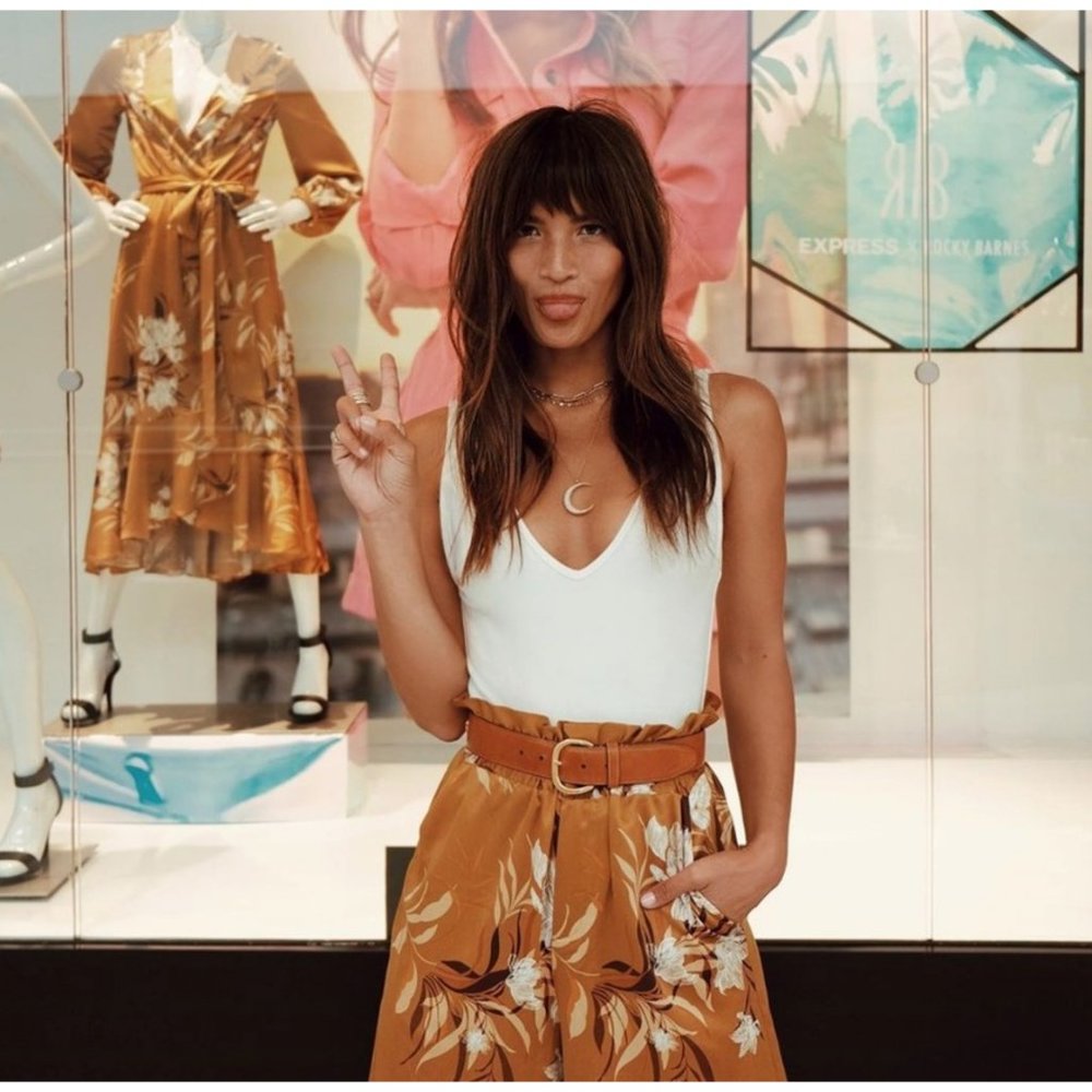 EXPRESS x Rocky Barnes White Bodysuit Small